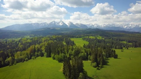A beautiful view of a mountain range FROM ABOVE Stock Footage 321067748