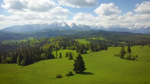 A beautiful view of a mountain range FROM ABOVE Stock Footage 321067750
