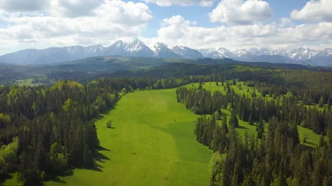 A beautiful view of a mountain range FROM ABOVE Stock Footage 321068429