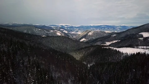 Beautiful view of the mountain range, aerial shot 스톡 동영상 127659899