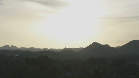 Beautiful view of mountain range with trees and forest. 库存影片 105285795