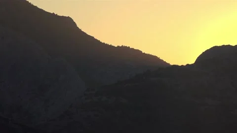 Beautiful view the mountain at sunset or sunrise Stock Footage 130439007