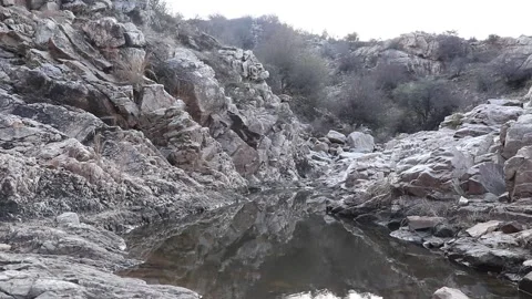 Beautiful view mountain valley with rain water. Stock Footage 170124570