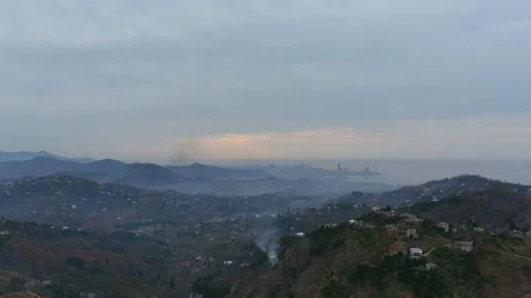 Beautiful view of the mountains from a drone Video stock 161915766