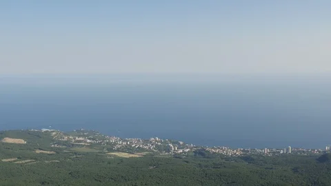 Beautiful view from the mountains to the sea Stock Footage 101157242