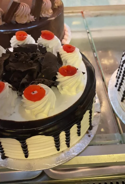 Beautiful View of Multiple Delicious Cakes in a Bakery Stock Footage 286855886