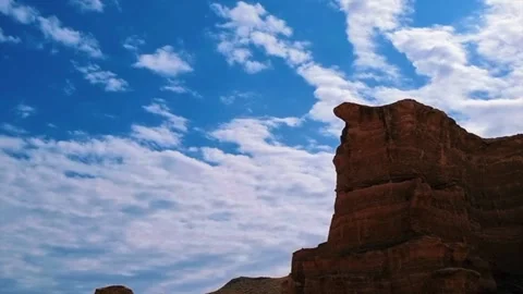 Beautiful View Of Nature Scene. View Of The Charyn Canyon. Stock-Footage 320399519
