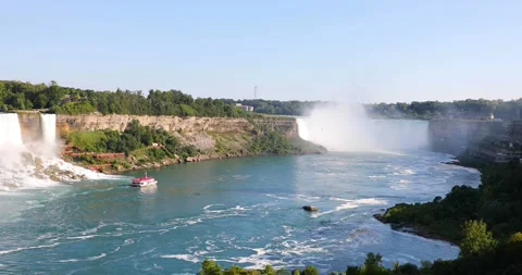Beautiful view of Niagara Falls Stock Footage 256842978
