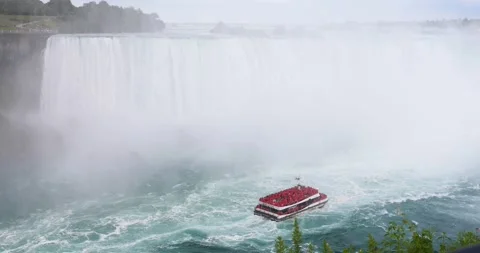 Beautiful view of Niagara Falls Stock Footage 257382698