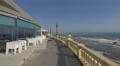 Beautiful view of the ocean and the Restaurant of Molhe, Porto 4k or 4k+ Resolution