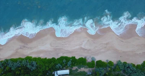 Beautiful view of ocean beach. Drone shot Video stock 130082380