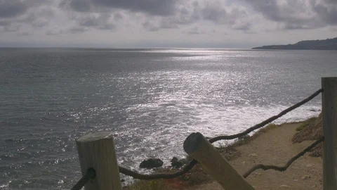 Beautiful view of the ocean coast without people in the summertime. Stock Footage 111635861