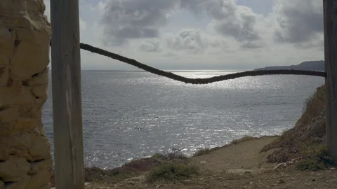 Beautiful view of the ocean coast without people in the summertime. Stock Footage 111636593