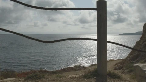 Beautiful view of the ocean coast without people in the summertime. Stock Footage 111640867