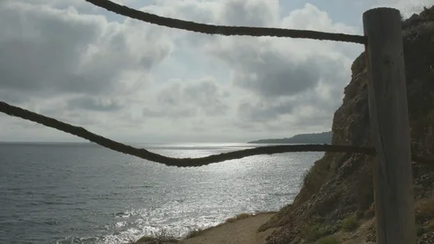 Beautiful view of the ocean coast without people in the summertime. Stock Footage 111892049