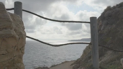 Beautiful view of the ocean coast without people in the summertime. Stock Footage 111893238