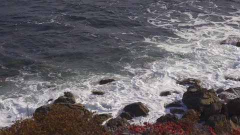 Beautiful view of the ocean coast without people in the summertime. Stock Footage 111893674