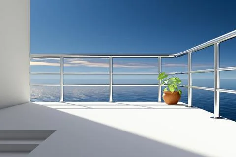 Beautiful view of the ocean Stock Illustration