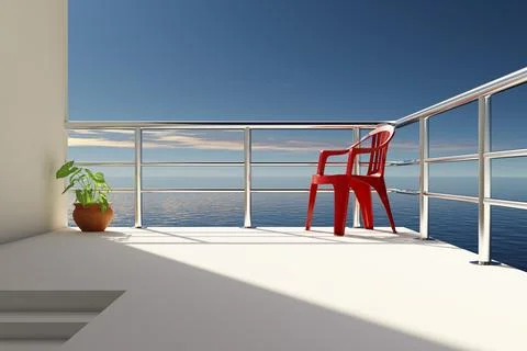 Beautiful view of the ocean Illustrazione stock