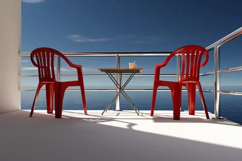 Beautiful view of the ocean Illustrazione stock