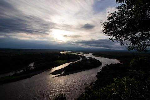A beautiful view over the Amazon rainforest in Ecuador, South America Stock Photos