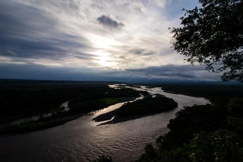 A beautiful view over the Amazon rainforest in Ecuador, South America Stock Photos