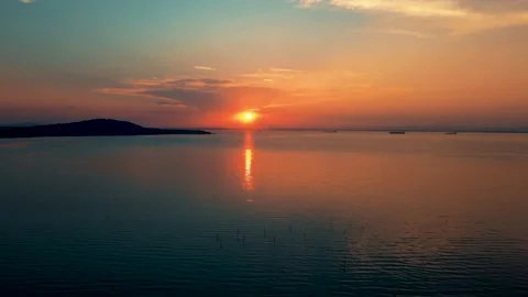 Beautiful view of a over cape Akra at sunset and Black sea in Chernomorec  Stock Footage 229408791