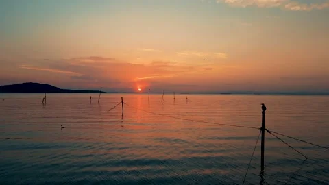 Beautiful view of a over cape Akra at sunset and Black sea in Chernomorec Stockbeeldmateriaal 229409596