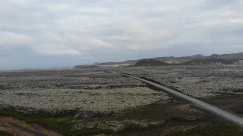 Beautiful View Over The Vulcanic Zone In Iceland Stock Footage 130589094