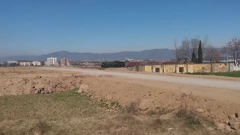 Beautiful View of Pakistani Train Crossing A Village 動画素材 264019914
