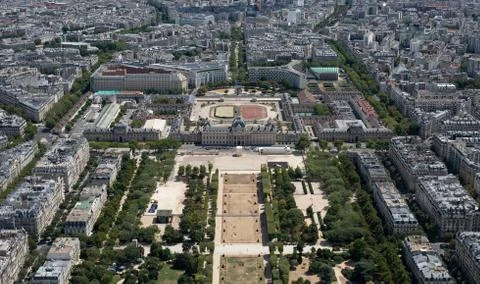 Beautiful view of Paris from the Eifel tower Stock Photos