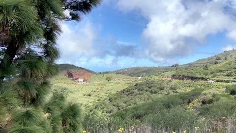 Beautiful view of Parque Rural de Teno Charcas de Erjos,Tenerife,Canary Islands. Stock Footage 304755082
