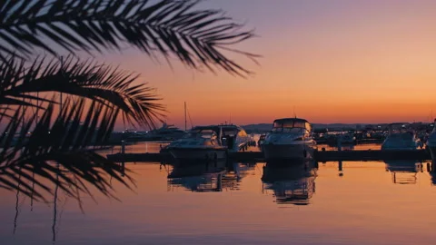 Beautiful view of pier in the sunset Stock Footage 140301266