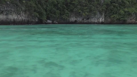 Beautiful view at Pileh lagoon, Phi Phi island ,Thailand. Stock Footage 81706467