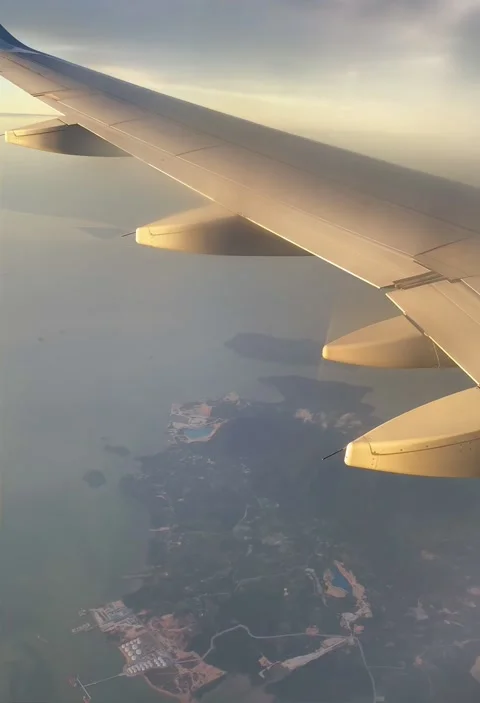 Beautiful view from the plane Stock Footage 248768613