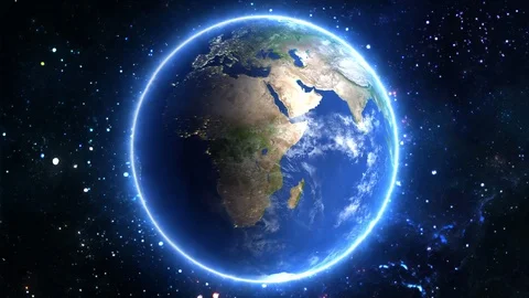Beautiful View of Planet Earth from Space Timelapse and Stars Stock Footage 118196689