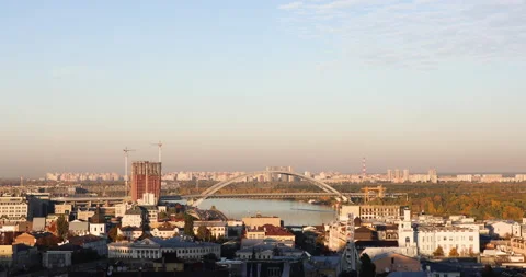 Beautiful view of the Podil district in Kyiv Stock Footage 289475751