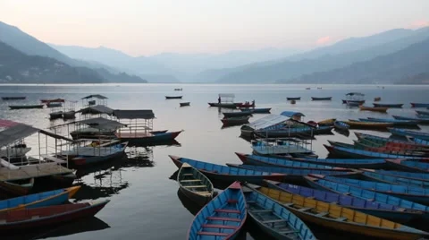 Beautiful view of Pokhara, Nepal Stock Footage 59762973