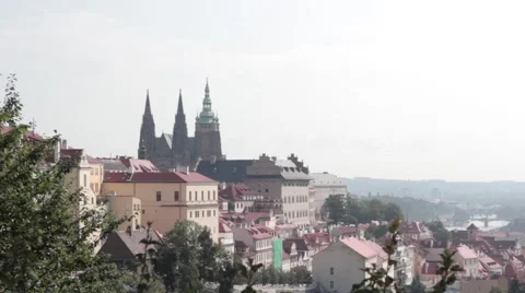 Beautiful view of the Prague Castle Stock Footage 41339317