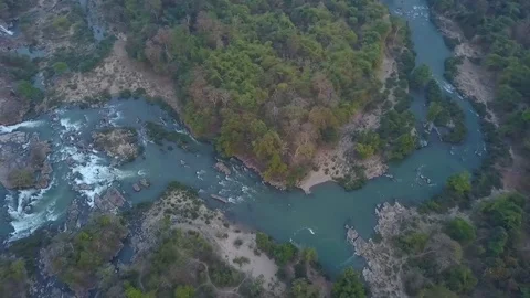 Beautiful view of the rapids in the area Mekong River. 스톡 동영상 101934797
