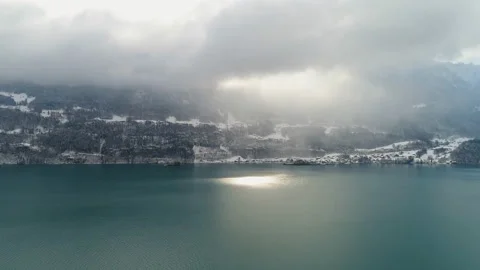 Beautiful view, the rays of the sun fall on the lake Hamun, Iran. Video stock 145462981