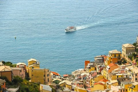 Beautiful view of Riomaggiore Stock Photos