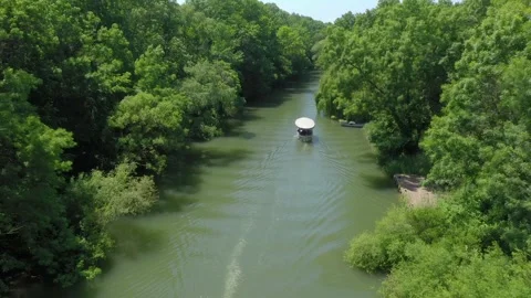 Beautiful view of river and tropical rainforest in summer day. Stock Footage 263028210