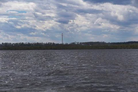 Beautiful view of the River a clear day with distance Stock Photos