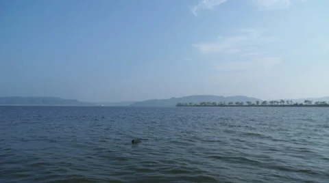 Beautiful view on river Stock Footage 68672569