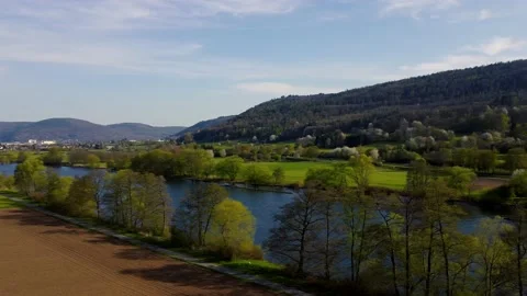 Beautiful view by the river Stock Footage 154337875