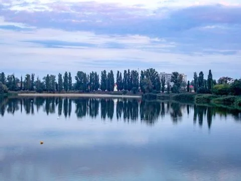 Beautiful view of the river in Mirgorod Stock Photos