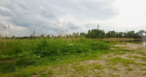 Beautiful view of the river Volga Stock Footage 98649318