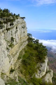 Beautiful view of the rocks and fields. Nature of central Crimea Stock Photos