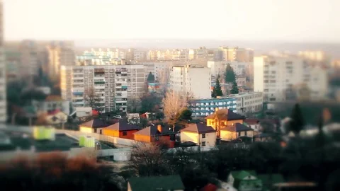 Beautiful view from roof , spring Stock Footage 74657181